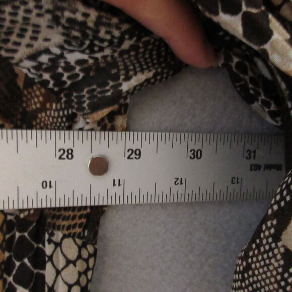 Catherines Top Tunic Plus 4X Snake Print Crinkle Studded Asymmetrical - Picture 6 of 11